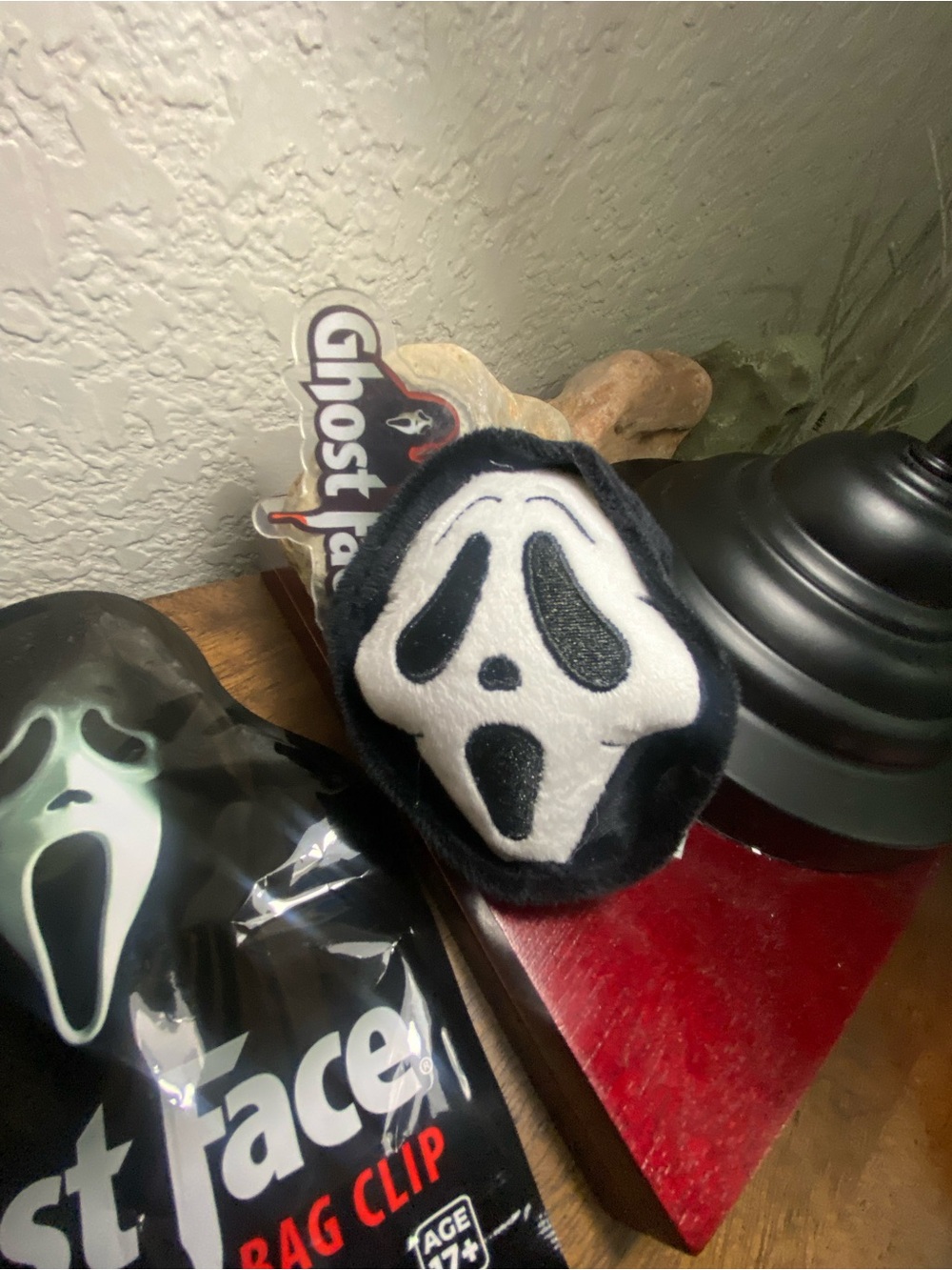 Ghostface Kids Costume Mask Clip - Black and White